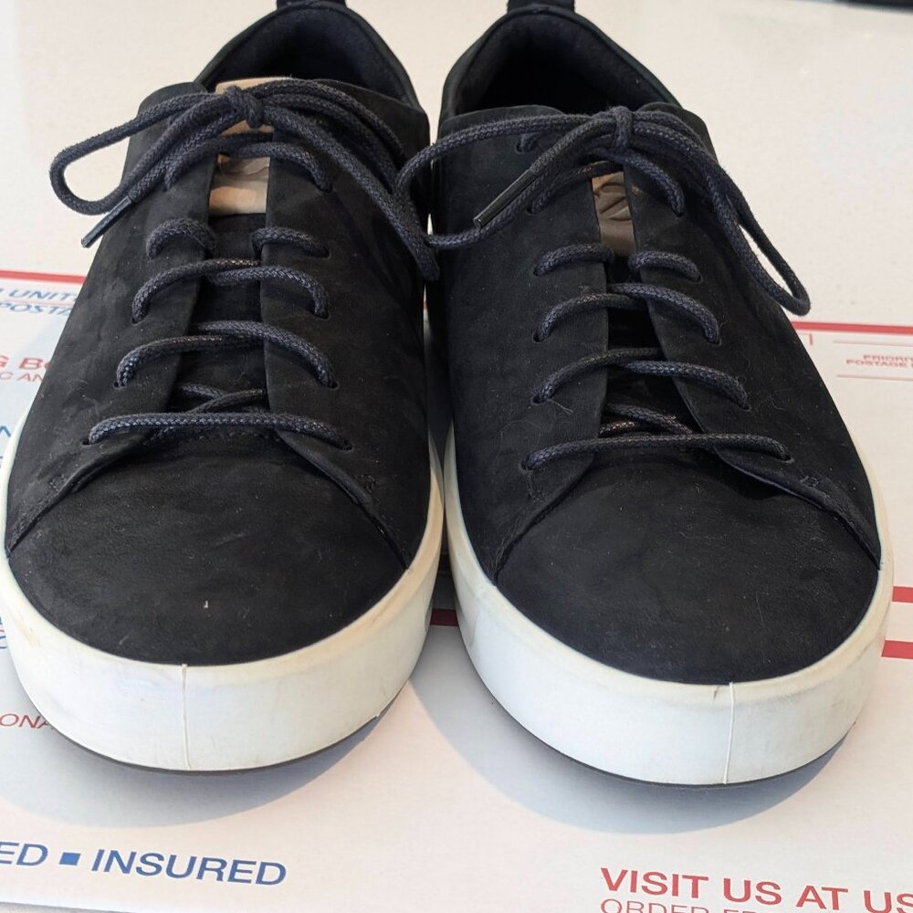 ECCO Soft 8 Nubuck (Black) Sneakers  EU 44/US 10-10.5
